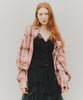 【予約】【J1U by LA BELLE ETUDE】オーバーサイズPINKチェックシャツ