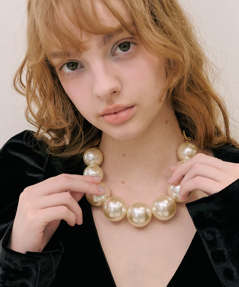 BIGパールベロアリボンネックレス – LA BELLE ETUDE online store