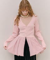 【予約10%OFFF】【J1U by LA BELLE ETUDE】ペプラムカーディガン