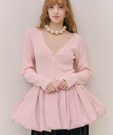 【予約10%OFFF】【J1U by LA BELLE ETUDE】ペプラムカーディガン