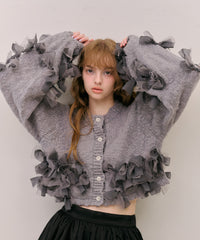 【予約10%OFF】【J1U by LA BELLE ETUDE】manyリボンカーディガン