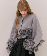 【予約10%OFF】【J1U by LA BELLE ETUDE】manyリボンカーディガン