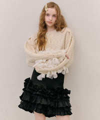 【予約10%OFF】【J1U by LA BELLE ETUDE】manyリボンカーディガン