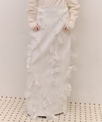 【J1U by LA BELLE ETUDE】many ribbon denim skirt