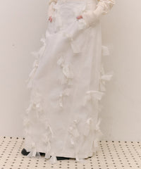 【J1U by LA BELLE ETUDE】many ribbon denim skirt