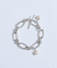 【loni】Link chain pearl brace