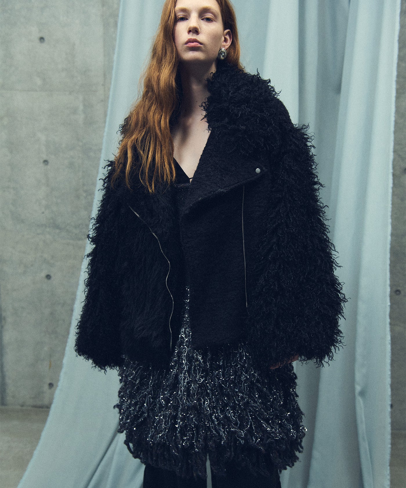FURFUR（ファーファー）の「異素材切り替えライダース