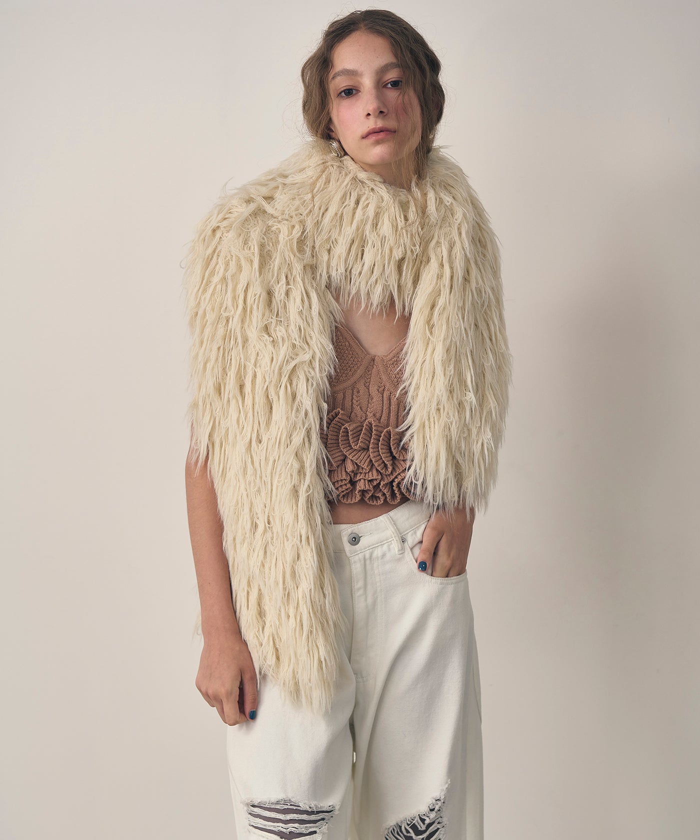 タグ付新品 JU by LA BELLE ETUDE ループモヘアフェザーニット タグ付新品 JU by LA BELLE ETUDE ループモヘアフェザーニット