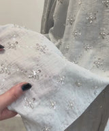 【予約】楊柳ストライプビーズ刺繍パンツ