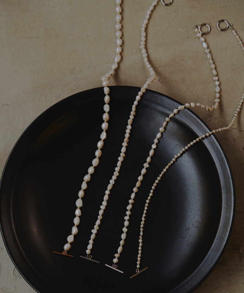 【loni】Crop pearl simple pearl necklace