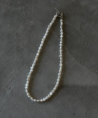【loni】Crop pearl simple pearl necklace