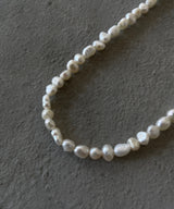【loni】Crop pearl simple pearl necklace