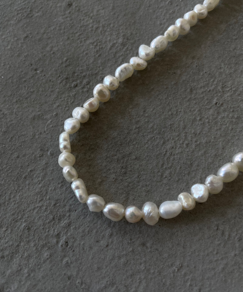 【loni】Crop pearl simple pearl necklace