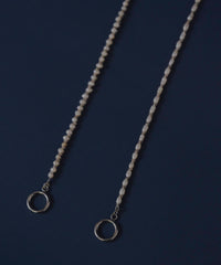 【loni】Crop tiny pearl combi necklace B