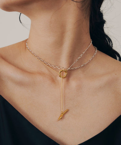 【loni】ivy combi chain necklace