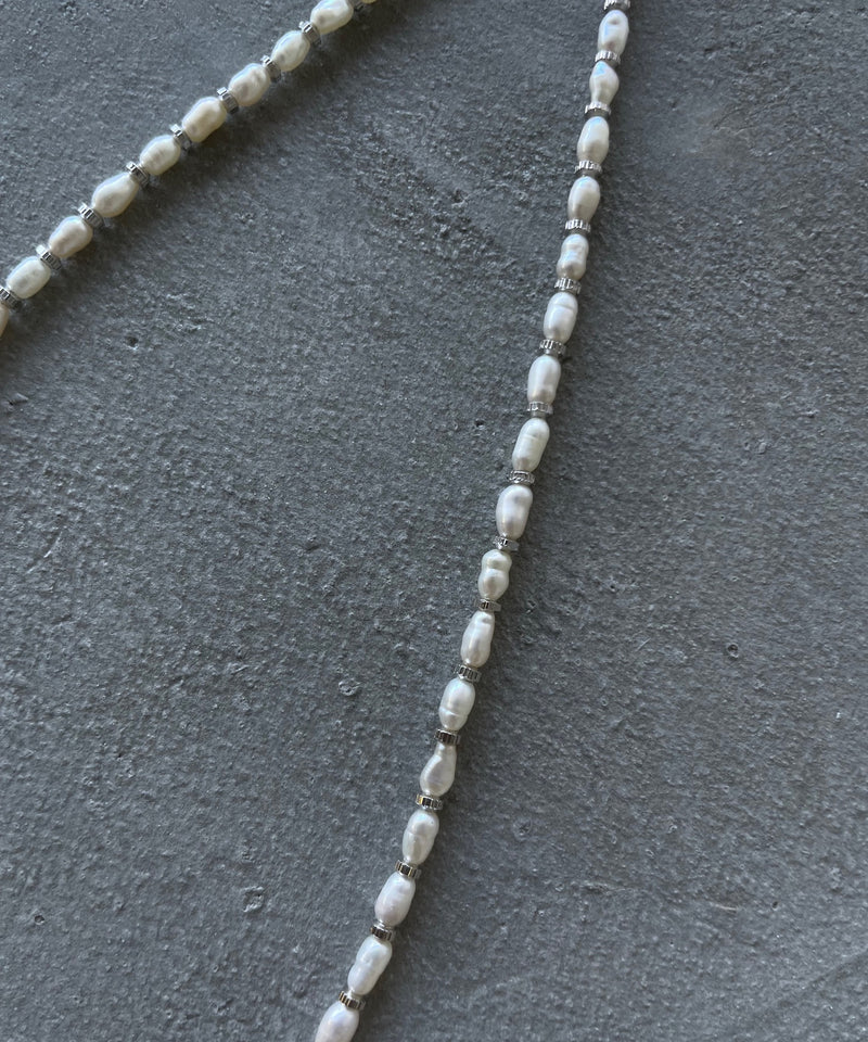loni】Crop tiny pearl combi necklace B – LA BELLE ETUDE online store