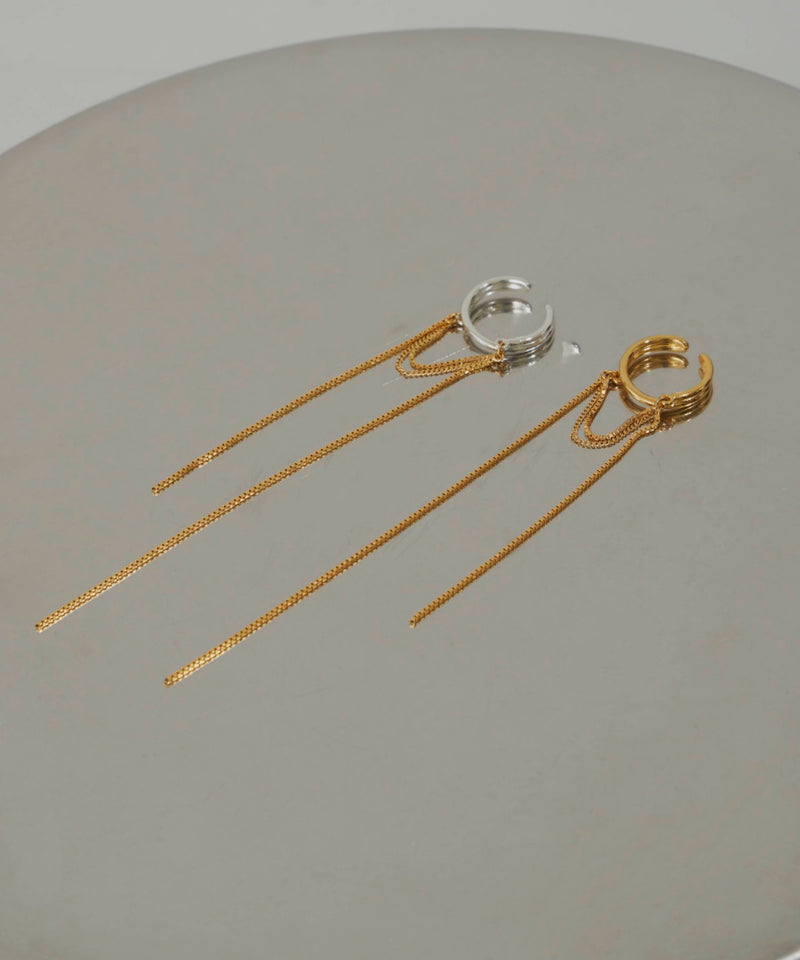 【loni】Creek long chain earcuff ring
