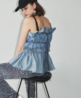 BACKリボンペプラムバルーンTOPS